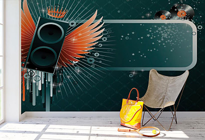 Fototapeta I love music hudba